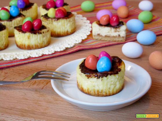 Mini Cheesecake Nido di Pasqua