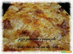 Pizza gorgonzola e prosciutto cotto