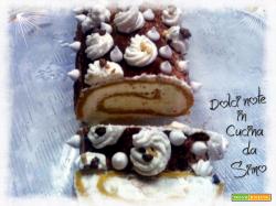 Rotolo di crema mascarpone e cioccolato bianco aromatizzato al caffe’