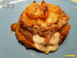 Miniparmigiane di melanzane datterini gialli e asiago
