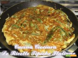 Frittata asparagi selvatici e pancetta ciociara