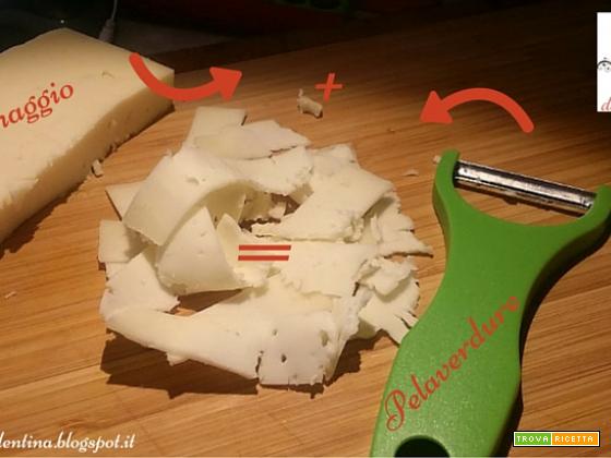 Video trucco # 3: come ottenere velocemente scaglie o fettine sottili di formaggio