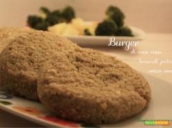 Burger di cous cous broccoli e patate senza uova
