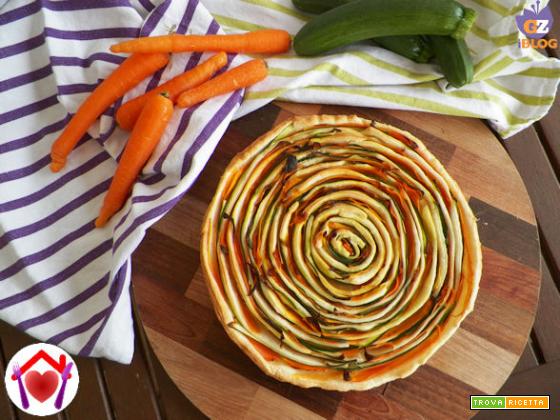 Torta a spirale con zucchine e carote
