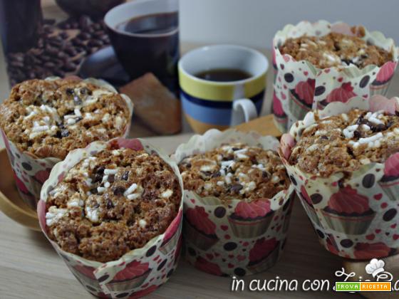 Muffins al caffè e cioccolata bianca
