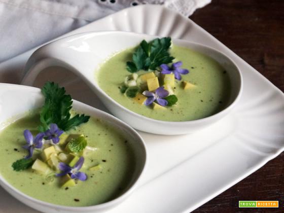 Essenza: Zuppa fredda di cetrioli e avocado