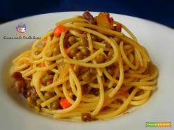 Spaghetti con genovese di verdure al Marsala