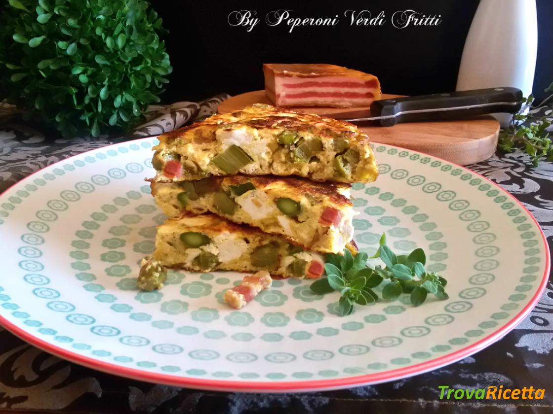 Frittata Con Asparagi Pancetta E Ricotta Fresca Ricetta Trovaricetta Com