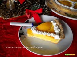 CROSTATA SENZA GLUTINE CON PESCHE SCIROPPATE