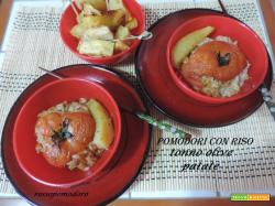 Pomodori con riso tonno olive patate