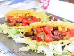 Tacos con carne e fagioli rossi