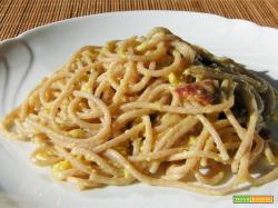 Carbonara di spaghetti di farro