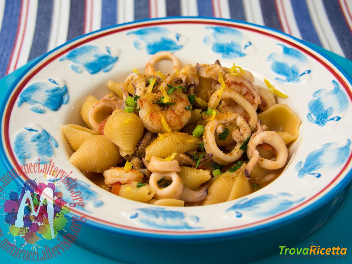 Conchigliette Risottate Con Gamberi Calamari E Bottarga Ricetta Trovaricetta Com