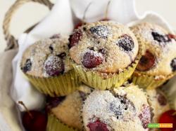 Muffin alle ciliegie e mirtilli: piccole felicità