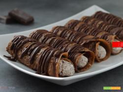 Cannelloni dolci con ricotta, cioccolato e Nutella