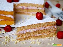 Torta alle Ciliegie e Cioccolato Bianco, Senza Cottura