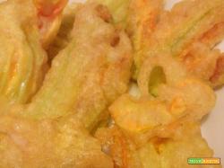 Fiori di zucca in tempura
