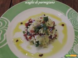 Riso freddo con bresaola rucola e scaglie di parmigiano