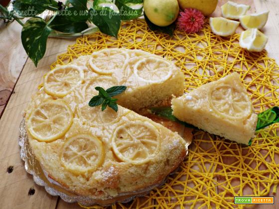 Torta rovesciata al mascarpone con bucce di limone