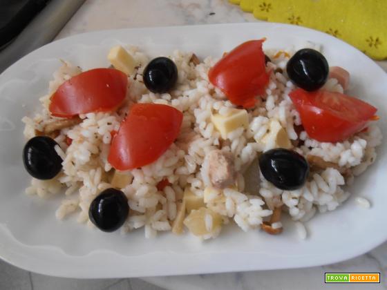 insalata di riso,veloce e colorata