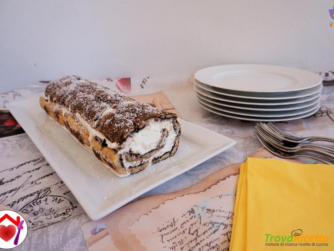 Rotolo Di Pavesini Al Cocco E Caffe Ricetta Trovaricetta Com