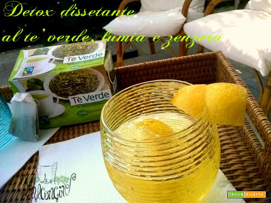 Bevanda detox al tè verde e zenzero