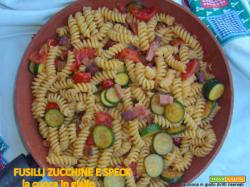 Fusilli zucchine e speck