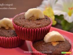Muffin integrali cioccolato e banana