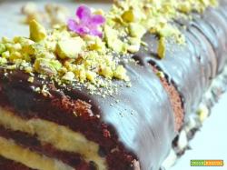 Panbisquit al cacao con ripieno al pistacchio