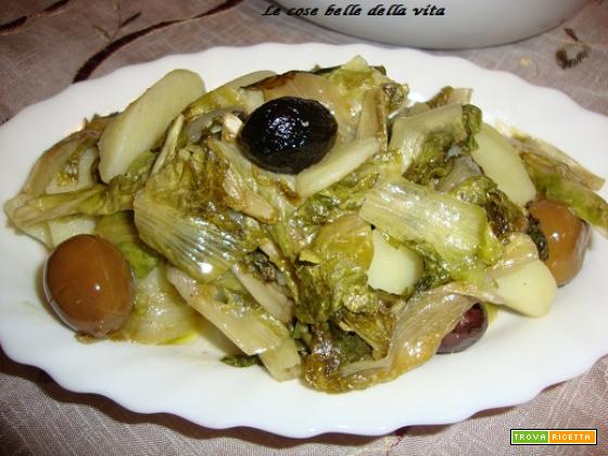Scarola,patate e olive
