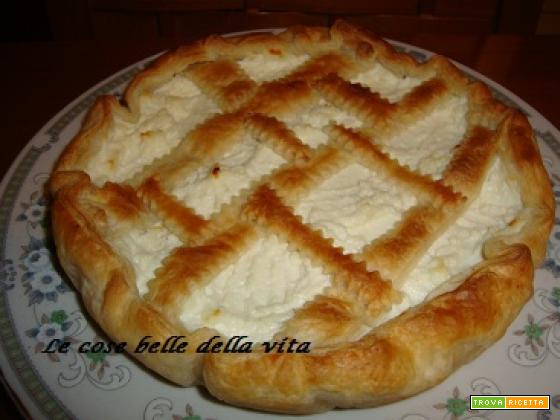 Crostata di sfoglia con la ricotta