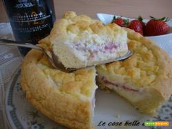 Cheesecake con ricotta e fragole ubriache