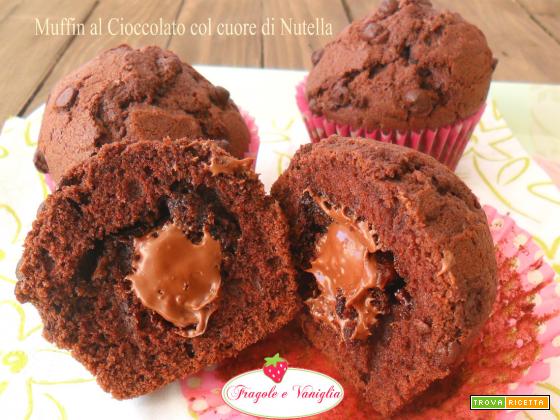 Muffin al Cioccolato col Cuore di Nutella