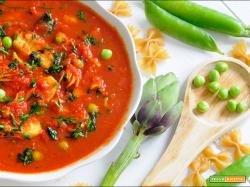 Sugo con carciofi e piselli