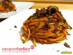 Spaghetti integrali con crema di peperoni e tartufo - Oggi cucina...Samanta