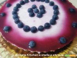 Cheesecake ai Mirtilli senza Cottura di Gloria KitchenUSA