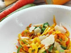 Spaghetti di verdure aglio olio e peperoncino