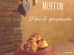 Muffin pere, gorgonzola e noci