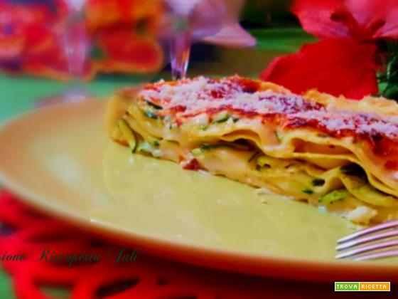 Lasagne con zucchine e besciamella al forno