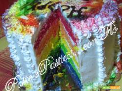 Rainbow cake Torta arcobaleno