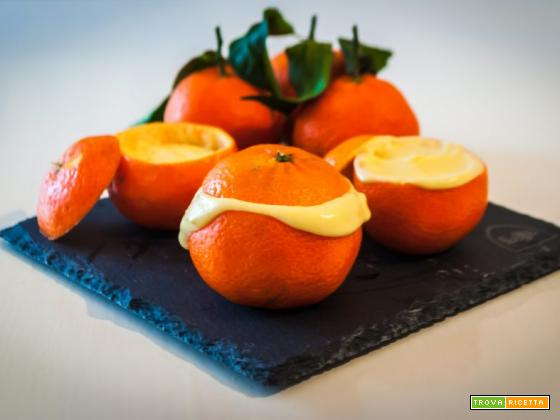 Mandarini ripieni con crema al mascarpone e panna montata