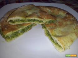 Focaccia ripiena di stracchino e pesto