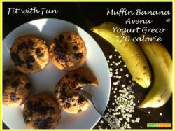 Muffin Banana, Avena e Yogurt Greco da 120 calorie