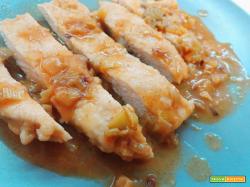 Pollo porro e arancia piccante
