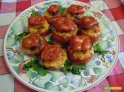 POMODORI CON RISO E MOZZARELLA DI BUFALA