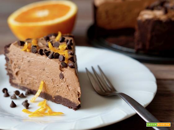 Cheesecake al Cioccolato e Arance Senza Cottura
