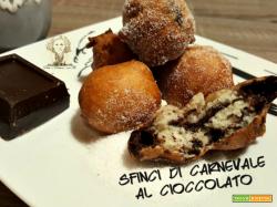 Sfinci di carnevale al cioccolato