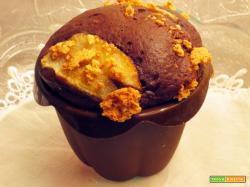 Muffins cioccolato, pere ed amaretti