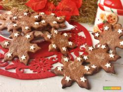 Fiocchi di neve con nocciole e cacao | Biscotti natalizi