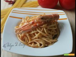 Spaghetti alla chitarra con scampi